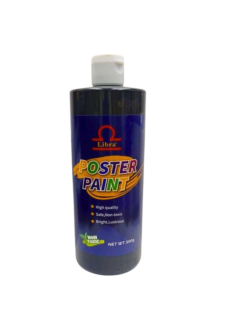 Libra Poster Paint High Quality Safe Non Toxic Bright 500g Black - Image 1