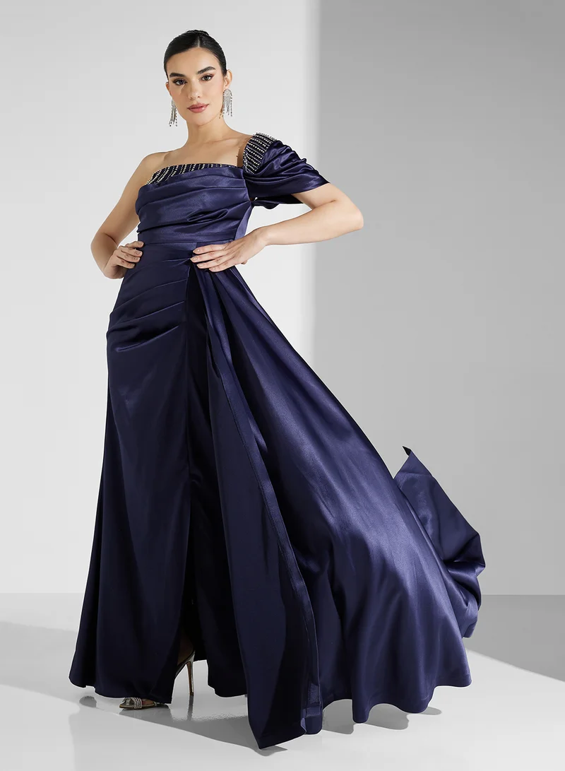 Namshi x One-Shoulder Satin Dress