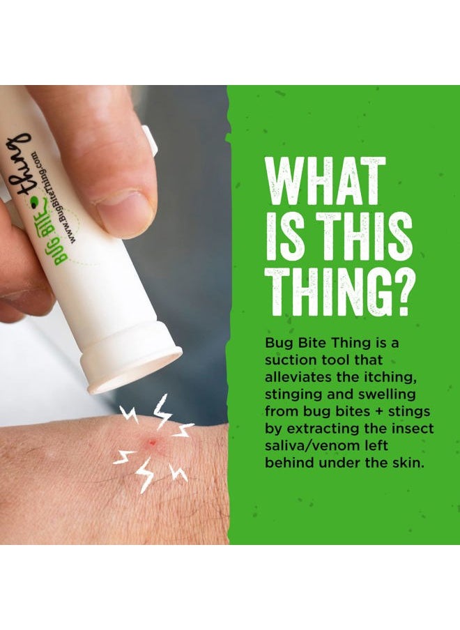 BUG BITE THING - Suction Tool - Bug Bites and Bee/Wasp Stings, Natural Insect Bite Relief - White 2-Pack - Image 1