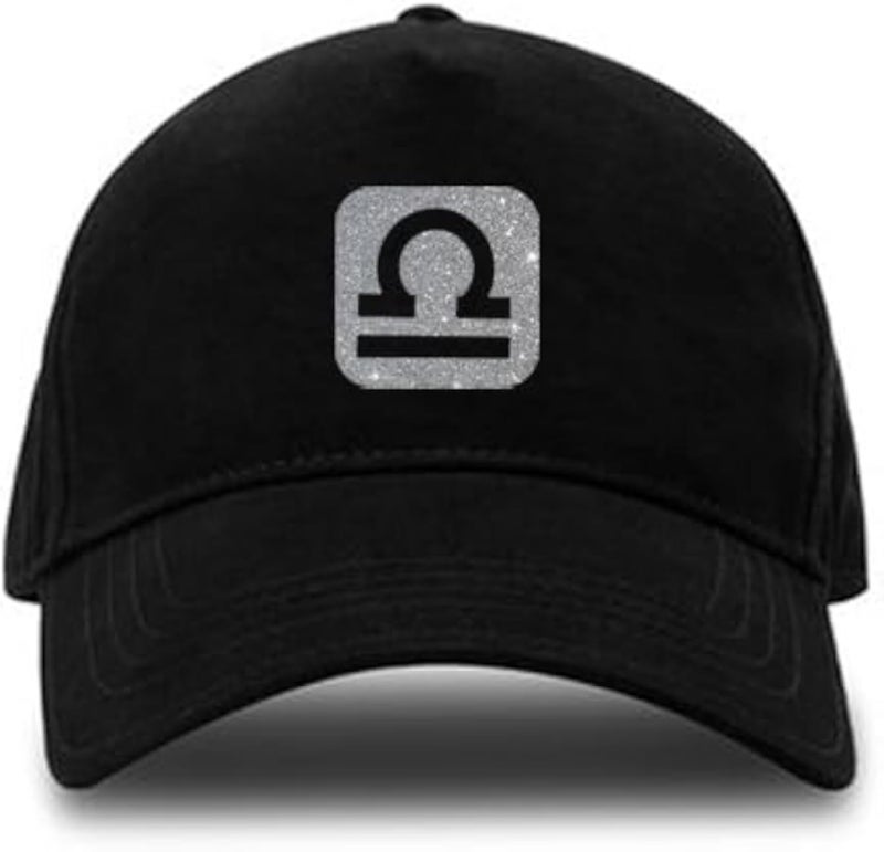Black Cap with Silver Logo,Libra Zodiac