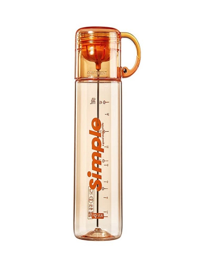 TEMSON Fruit Infuser Detox Water Bottle, BPA-Free Stylish Water Bottle with Rod & ebook, Fruit Detox Bottle for Girls,Kids Water Bottle - 620 ML (FQ-3150) (Orange) - Image 1