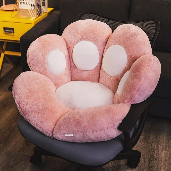 CAT PAW CUSHION FLOOR CUSHIONS SEAT CUSHION FOR OFFICE CHAIR CAT PILLOW OUTDOOR CHAIR CUSHIONS GAMING CHAIRS CUSHION PLUSH SOFA CUSHION WARM SKINFRIENDLY RELIEVES COCCYX SCIATIC PINK275236IN
