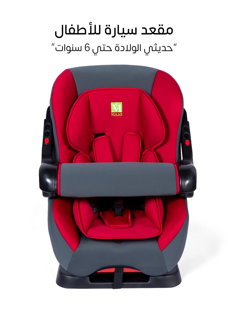 MAAS - Soft Comfortable Car Seat For Newborns Up To 6 Years Old With Forward And Backward Facing Positions And Safety Belt - Image 1
