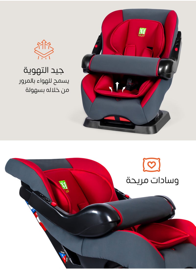 MAAS - Soft Comfortable Car Seat For Newborns Up To 6 Years Old With Forward And Backward Facing Positions And Safety Belt - Image 1