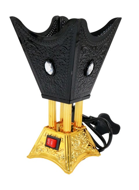 Elegant Electric Incense Oud Burner – Hexagonal Mabkhara with Crystal Accents – Stylish Madkhan for Home, Office & Celebrations – Assorted Colors with Safety Switch