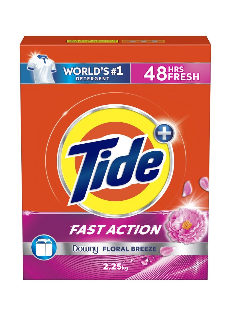 Tide Fast Action Laundry Detergent Powder With Floral Breeze 2.25kg - Image 1