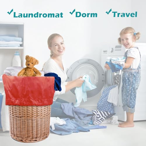 Coomee Heavy Duty Laundry Bag 2 Pack XL Nylon Laundry Bags with Straps, Washable Large Dirty Clothes Organizer with Drawstring Closure, Travel Washing Bag Fit a Laundry Hamper or Basket - Image 5
