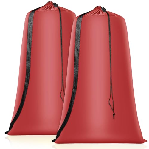 Coomee Heavy Duty Laundry Bag 2 Pack XL Nylon Laundry Bags with Straps, Washable Large Dirty Clothes Organizer with Drawstring Closure, Travel Washing Bag Fit a Laundry Hamper or Basket - Image 1