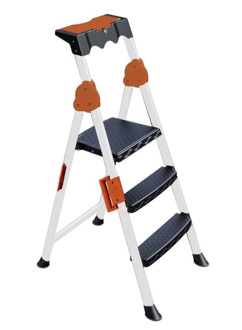 Living Professional Folding Ladder 3 Step Household Ladder With Wide Step - Image 1