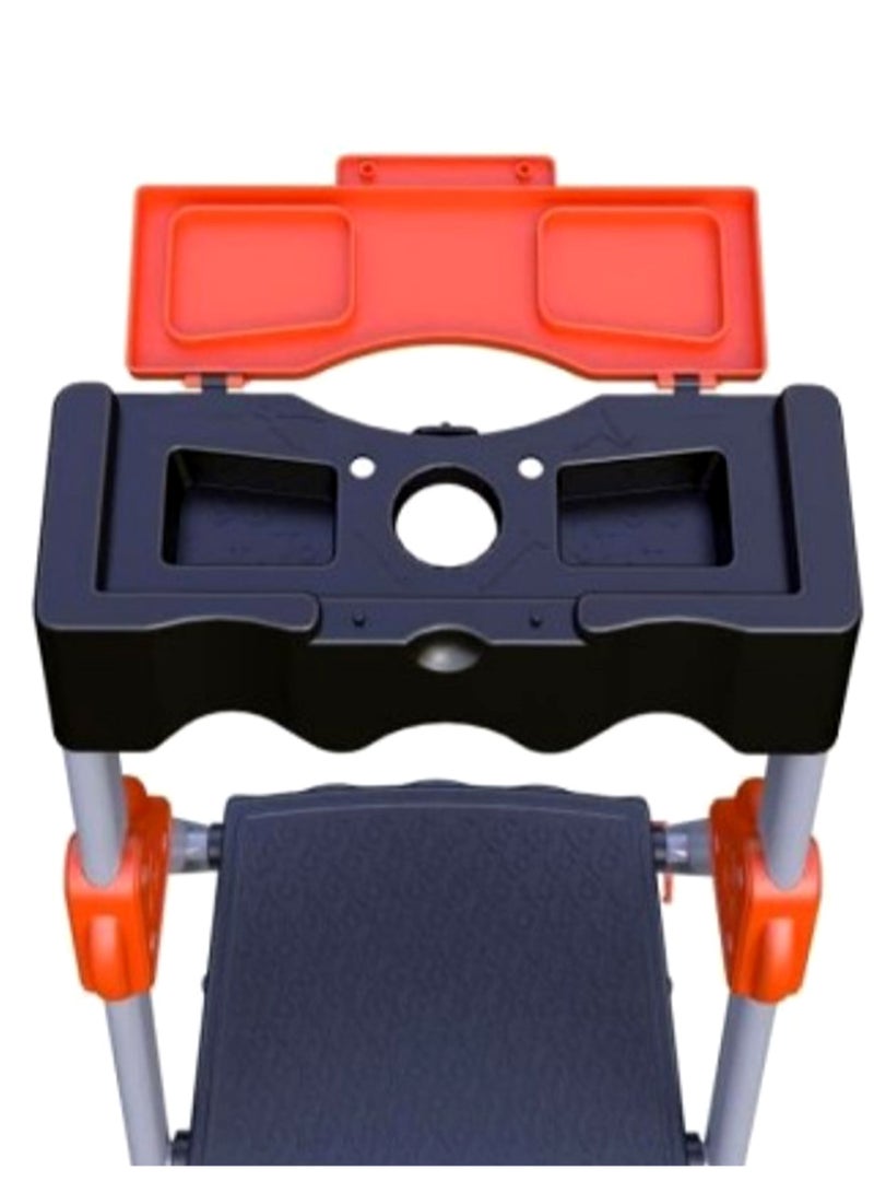 Living Professional Folding Ladder 3 Step Household Ladder With Wide Step - Image 2