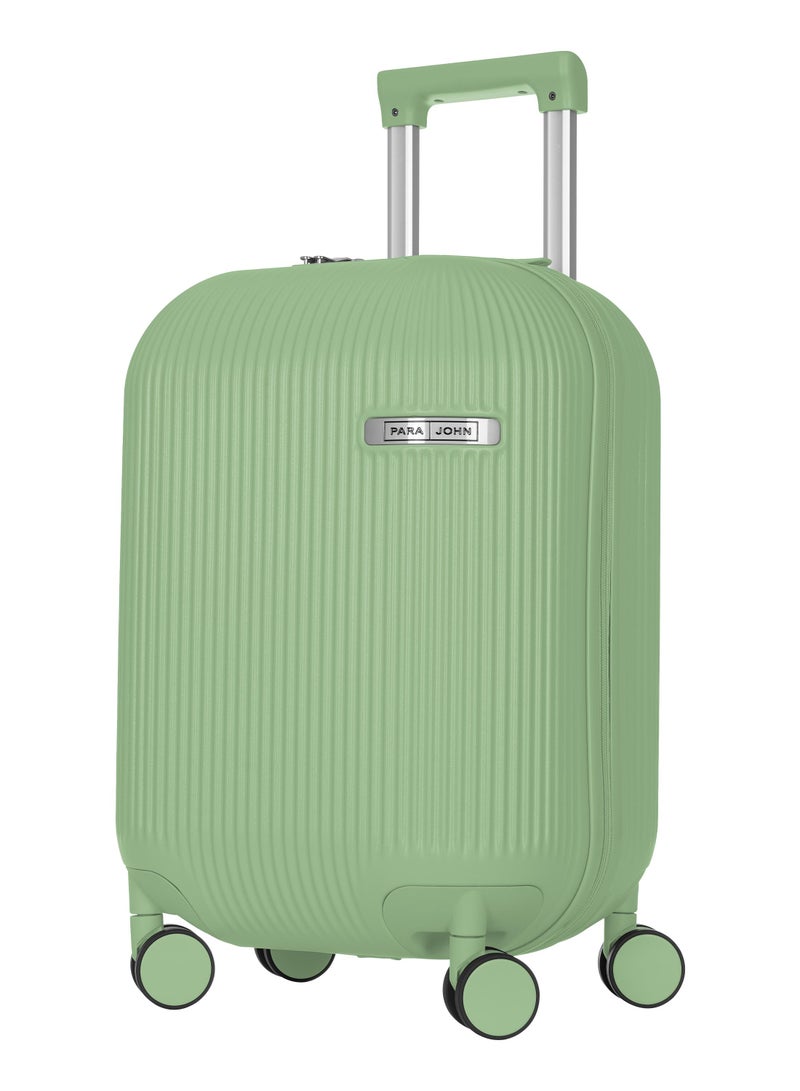 PARAJOHN Round Case Polycarbonate PC Luggage Cabin Size 20 inches ,55 cm carrying 10Kg hardside luggage Trolley - Apple Green - Image 1