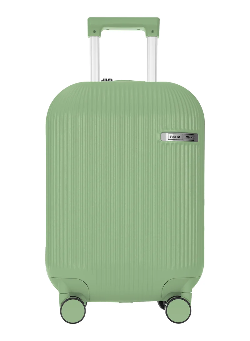 PARAJOHN Round Case Polycarbonate PC Luggage Cabin Size 20 inches ,55 cm carrying 10Kg hardside luggage Trolley - Apple Green