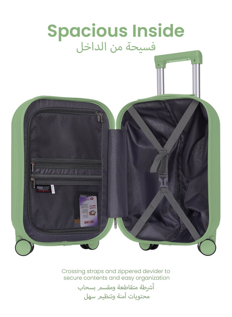 PARAJOHN - Round Case Polycarbonate Cabin Luggage 1Pcs - Mint Green - Image 1