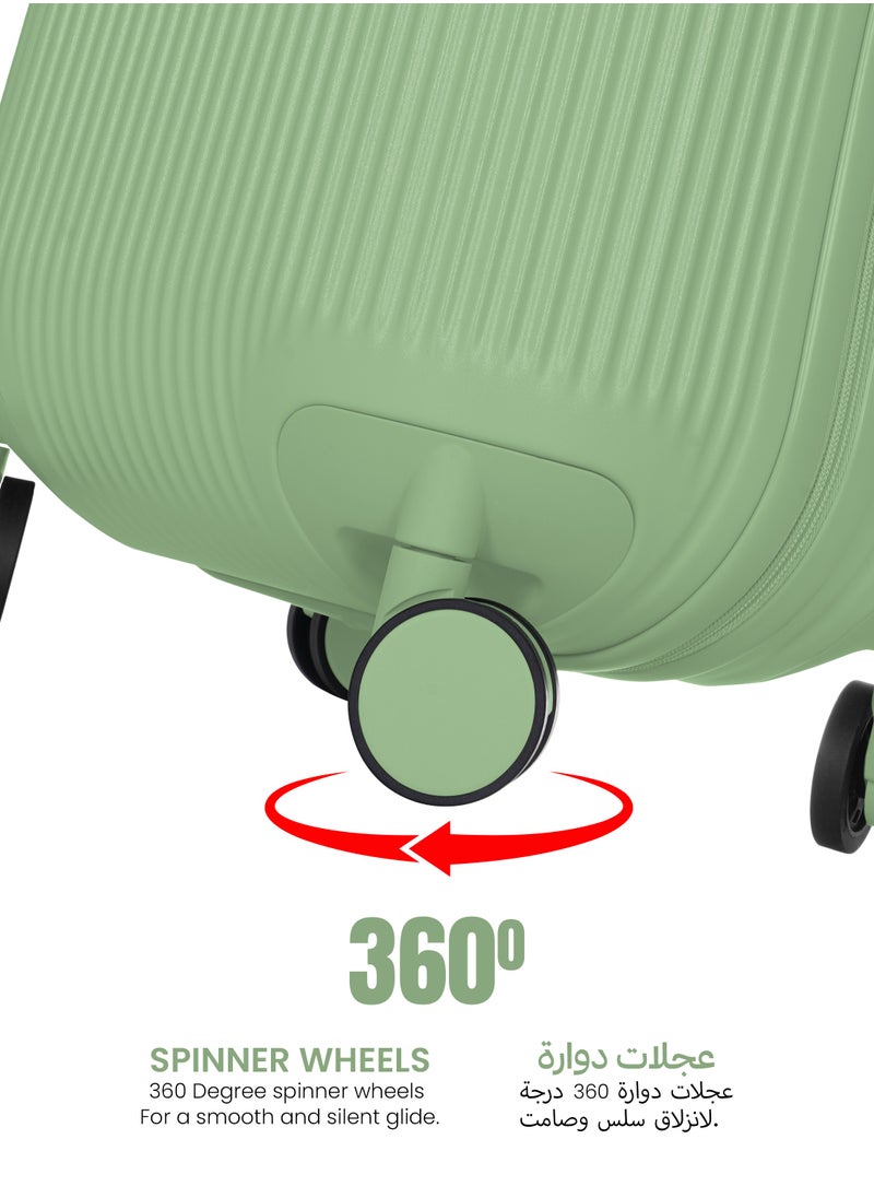 PARAJOHN - Round Case Polycarbonate Cabin Luggage 1Pcs - Mint Green - Image 1
