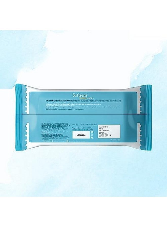 Softsens Baby 99.9% Pure Water Wipes | Pure Aloe Vera Extract With Lid Wipes For Babies (Pack Of 5) - Image 2