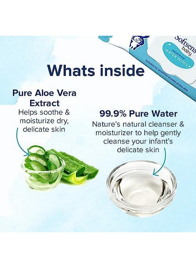 Softsens Baby 99.9% Pure Water Wipes | Pure Aloe Vera Extract With Lid Wipes For Babies (Pack Of 5) - Image 4