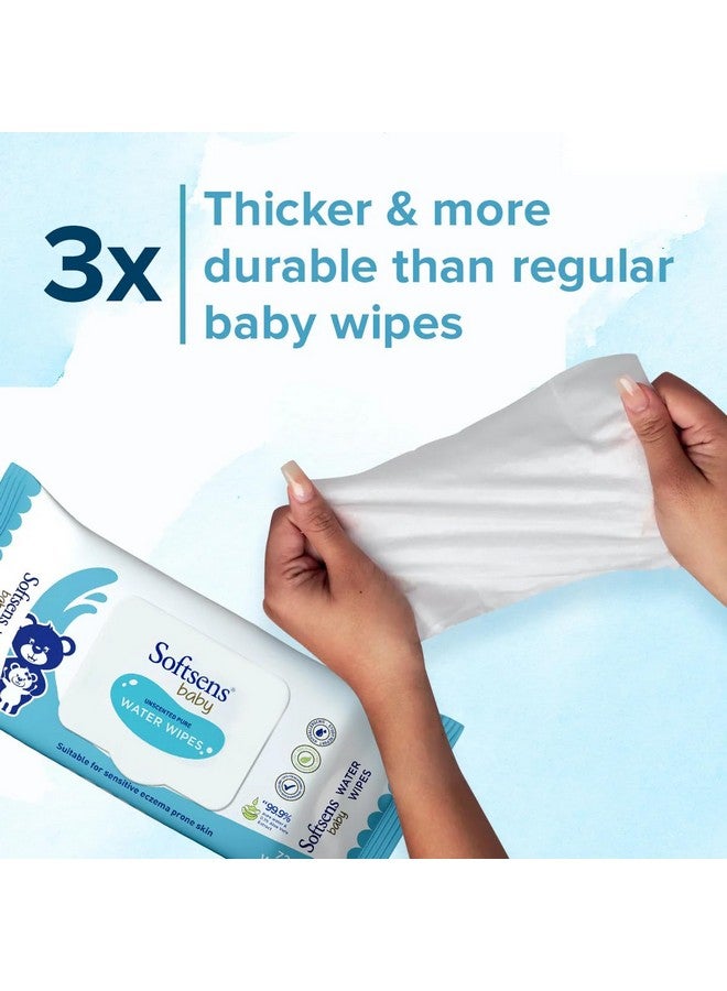 Softsens Baby 99.9% Pure Water Wipes | Pure Aloe Vera Extract With Lid Wipes For Babies (Pack Of 5) - Image 3