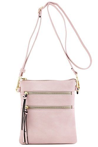 Isabelle Functional Multi Pocket Crossbody Bag (Blush) - Image 2