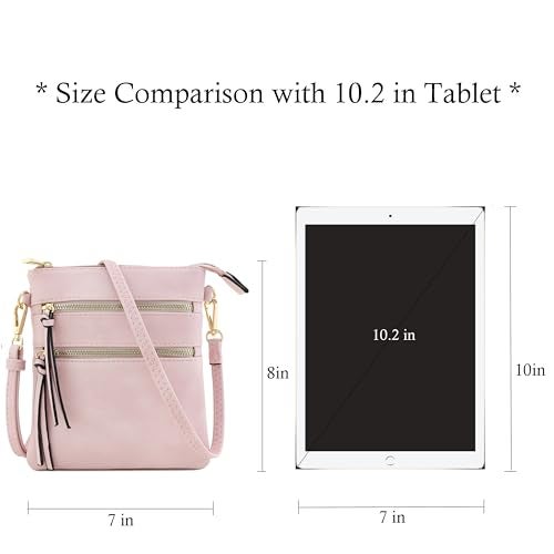 Isabelle Functional Multi Pocket Crossbody Bag (Blush) - Image 3