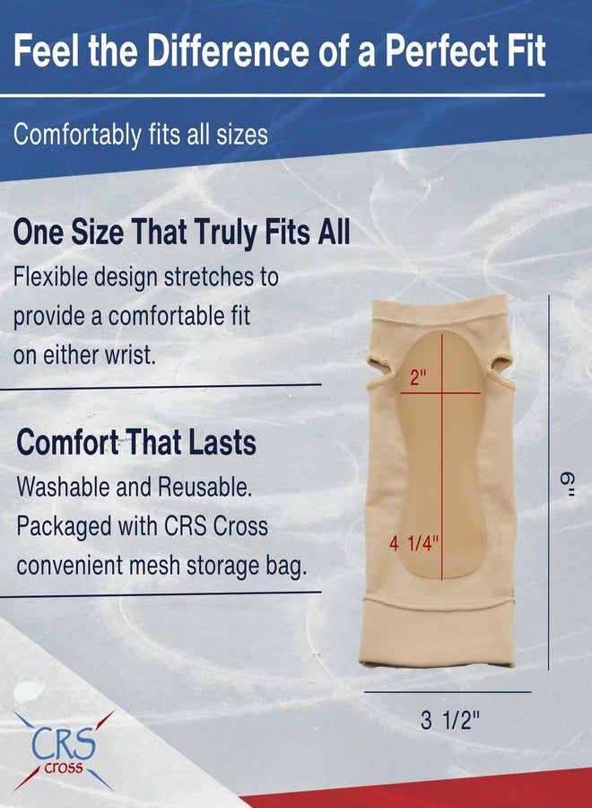CRS Cross Carpal Tunnel Gel Sleeve. Cushioning Contoured Gel Pad to Protect Wrist, Hand and Palm. Fits Right or Left Hand. For Sports or All Day Wear to Reduce Shock and Impact. (One Size Fits Most) - Image 4