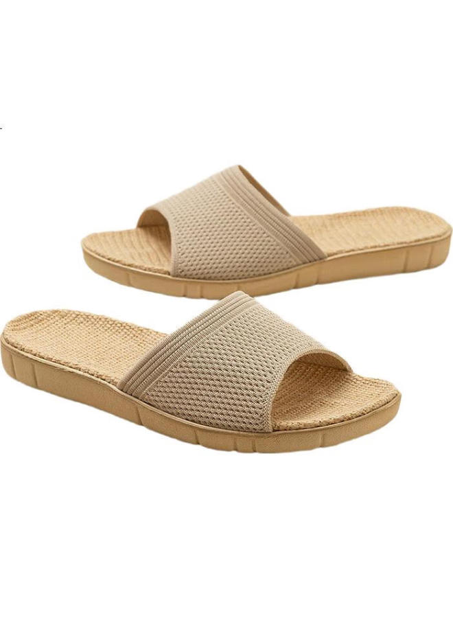 Mondobell Four Seasons Cotton Linen Slippers Light And Comfortable Fashion Women's Slippers Dirty Pink 37-38 - Image 3