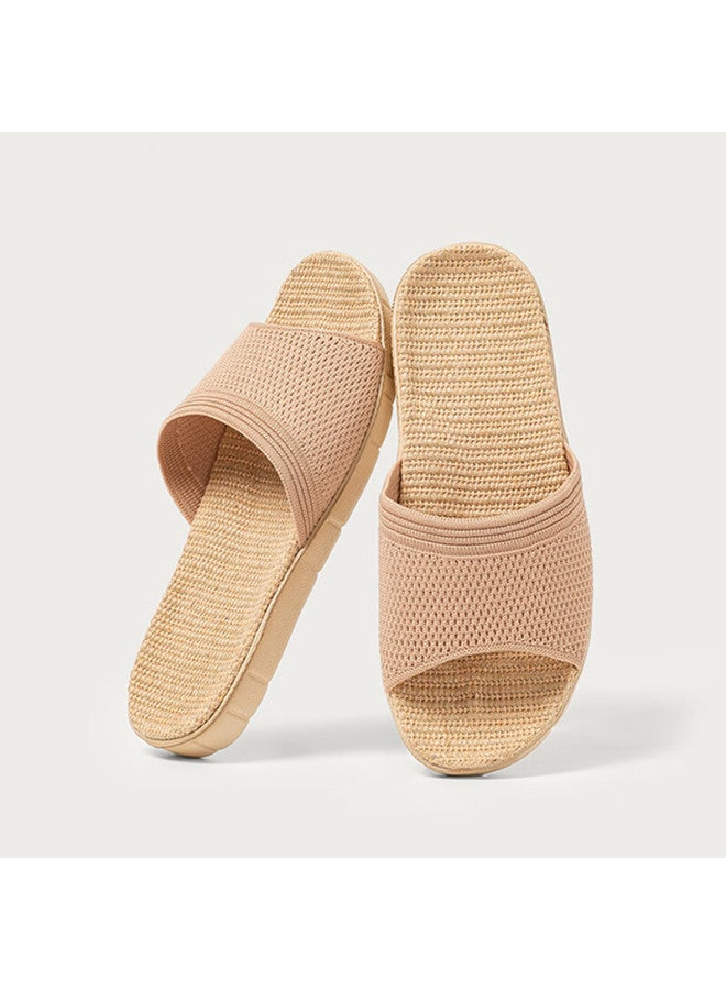 Mondobell Four Seasons Cotton Linen Slippers Light And Comfortable Fashion Women's Slippers Dirty Pink 37-38 - Image 2