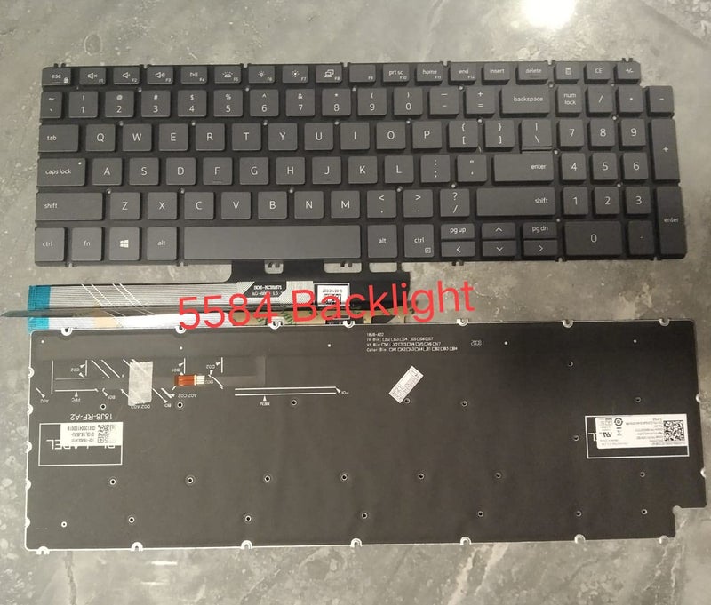 Wistar لوحة مفاتيح لابتوب متوافقة مع ديل إنسبيرون 5501 5502 5508 5584 5590 5591 5593 5594 5598، إنسبيرون 7500 7501 7590 7591 مع تخطيط أمريكي مضاء - Image 5