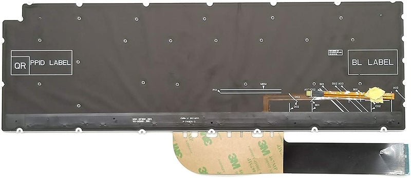 Wistar لوحة مفاتيح لابتوب متوافقة مع ديل إنسبيرون 5501 5502 5508 5584 5590 5591 5593 5594 5598، إنسبيرون 7500 7501 7590 7591 مع تخطيط أمريكي مضاء - Image 4