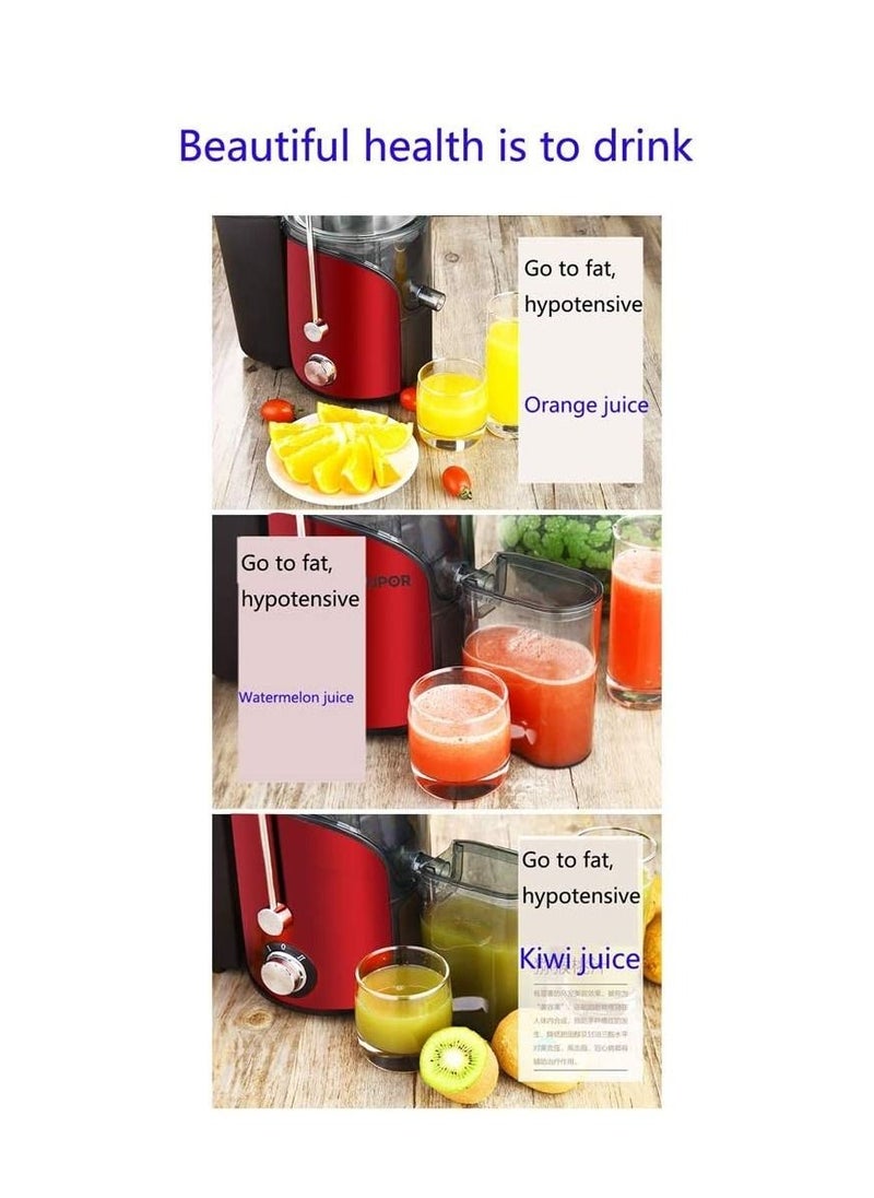 Generic - Powerful Whole Fruit Centrifugal Power Fruit and Vegetable Juicer with Jug Juicer machine to make delicious apple orange carrot juice and more Red - Image 1
