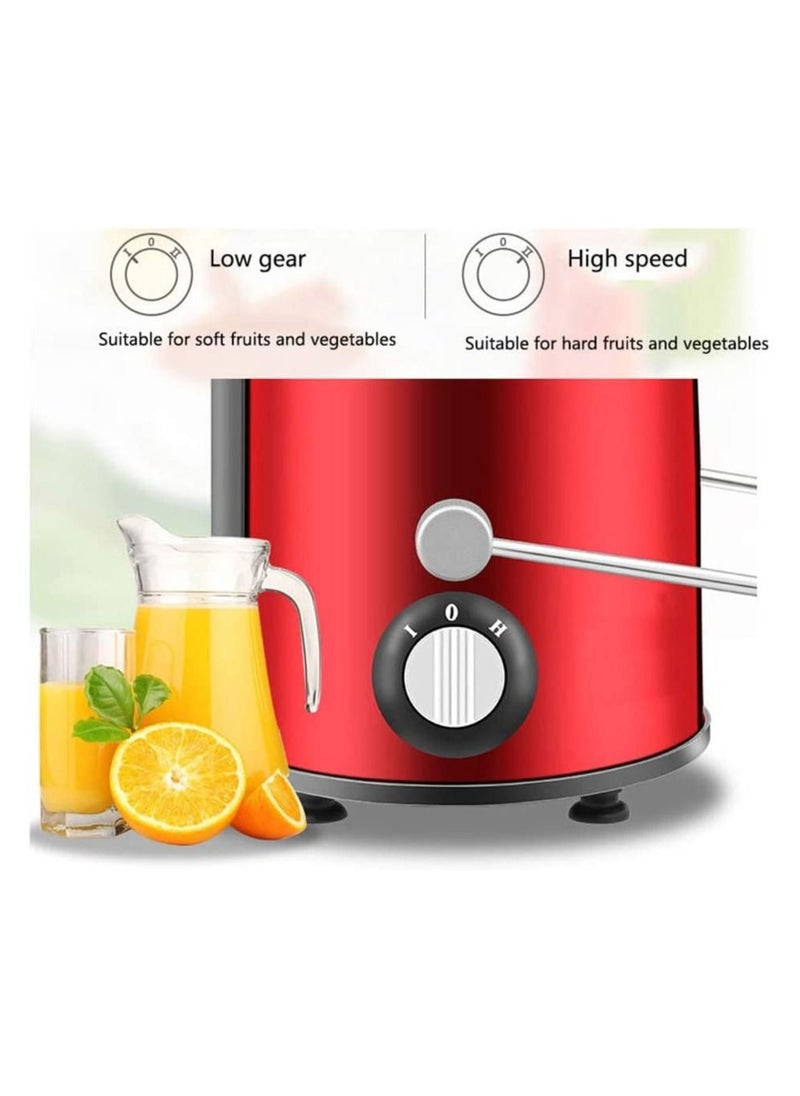 Generic - Powerful Whole Fruit Centrifugal Power Fruit and Vegetable Juicer with Jug Juicer machine to make delicious apple orange carrot juice and more Red - Image 1