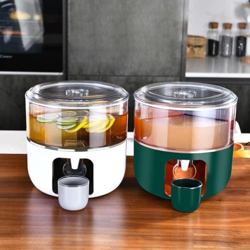 FEELING MALL 3 in 1 Drinks Dispenser, Slim Fridge Water Dispenser with Tap, 360° Rotatable Beverage Dispenser, Home Desktop Water Dispenser for Milk, Drinks, for Gatherings School Office Juice Carafes - 6 Litre - Image 4