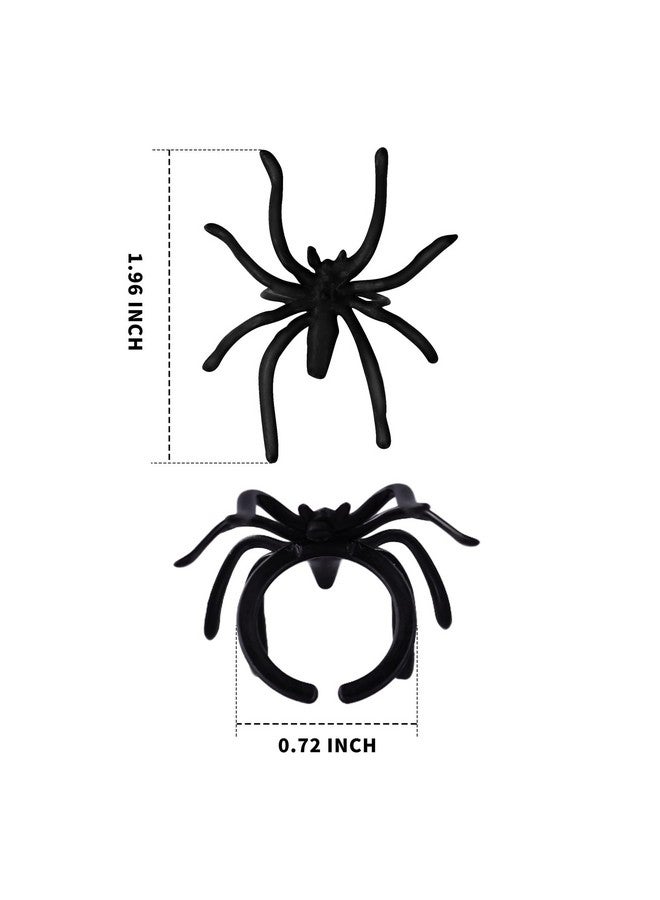 Max Fun Max Fun 300pcs Spider Rings Halloween Rings for Kids Party Favors 1.96’’ Black Plastic Spider Ring Bulk for Kids Costume Accessories Halloween Party Decorations Supplier  - Image 3