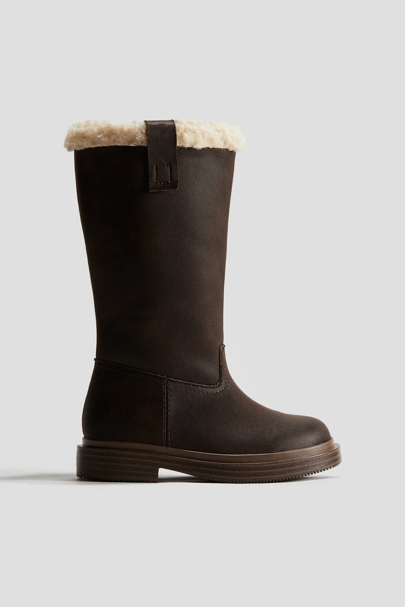 اتش اند ام Warm-Lined Calf-High Boots
