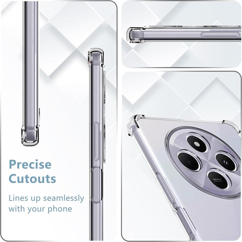 Realcase غطاء خلفي سيليكوني لريدمي A4 5G مقاوم للخدوش شفاف كريستالي لريدمي A4 5G / بوكو C75 5G / ريدمي 14C 5G / بوكو M7 5G - Image 4