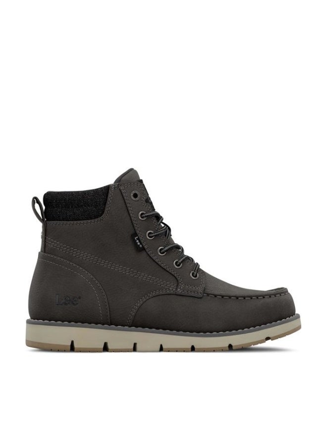 LEE Men's Waylon Chukka Boot, Charcoal Wax/Black Denim, 9.5 - Image 1