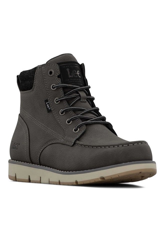 LEE Men's Waylon Chukka Boot, Charcoal Wax/Black Denim, 9.5 - Image 3