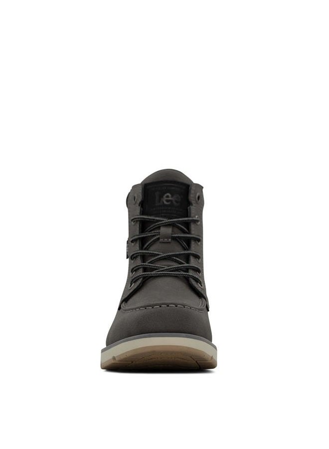 LEE Men's Waylon Chukka Boot, Charcoal Wax/Black Denim, 9.5 - Image 5