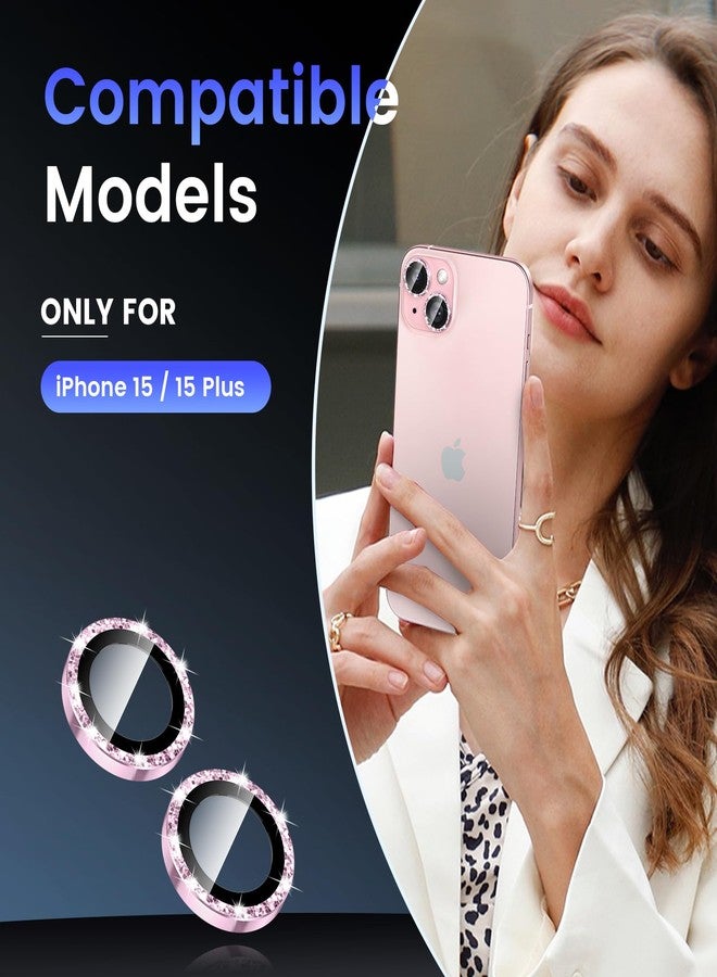 تينسي واقي عدسة كاميرا Tensea لهاتف iPhone 15 / iPhone 15 Plus، غطاء شاشة وكاميرا من الزجاج المقوى 9H، شفاف عالي الوضوح، حلقة معدنية فردية لهاتف iPhone 15 مقاس 6.1 بوصة / iPhone 15 Plus مقاس 6.7 بوصة - Image 2