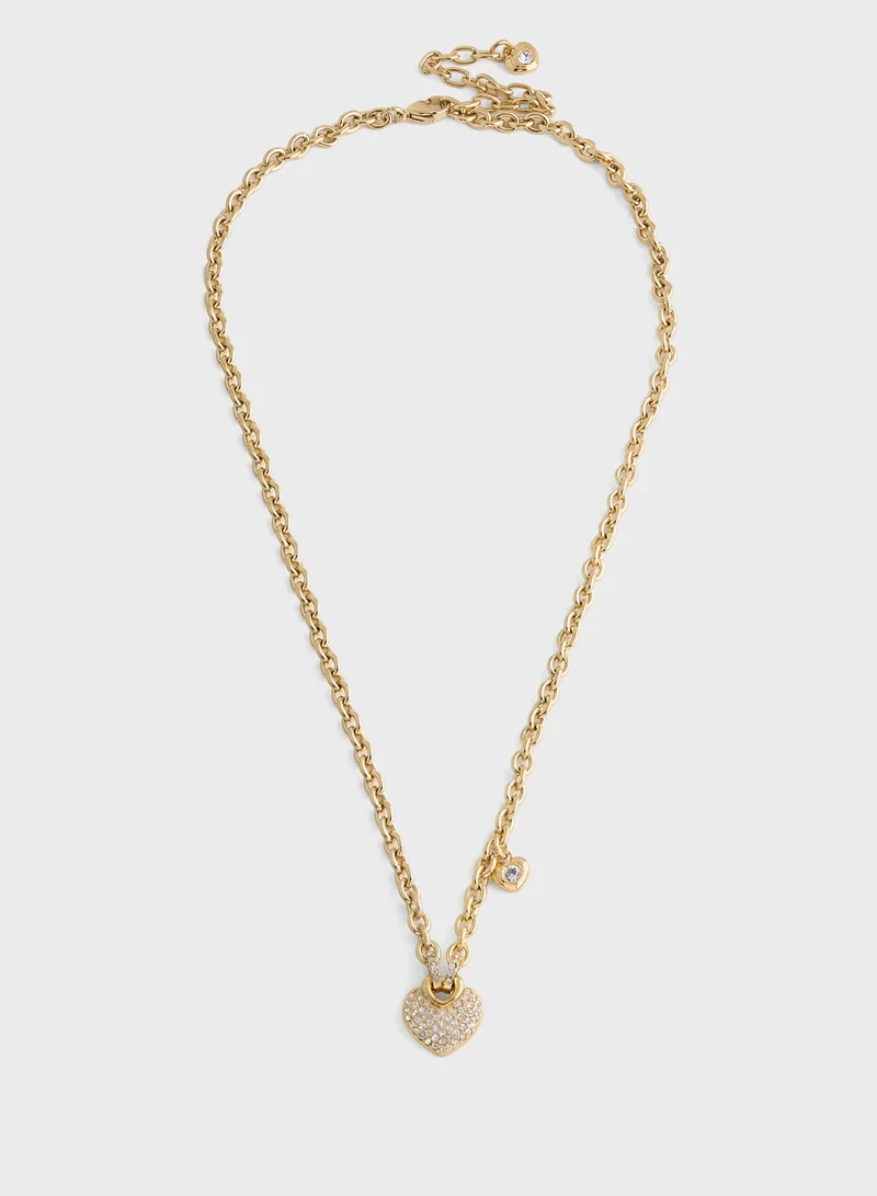 جس Pendent Drop Detail Long Necklace