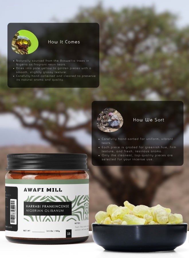أباميك عوافي ميل اللبان الأخضر النيجيري (لبان) – راتنج البخور الطبيعي | صمغ البوسويليا الخام - 100 جم | 3.5 أونصة (عبوة من 5 قطع) - Image 4