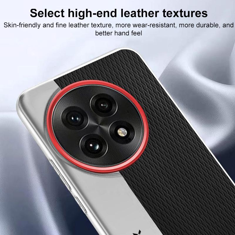 erorex For OnePlus 13 Camera Design Diamond Texture Leather PC Phone Case(Black) - Image 3