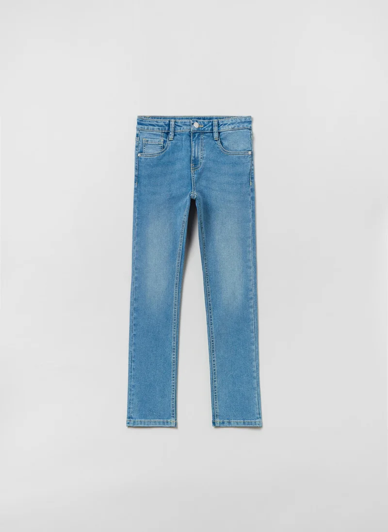 او في اس Five-pocket, straight-fit jeans
