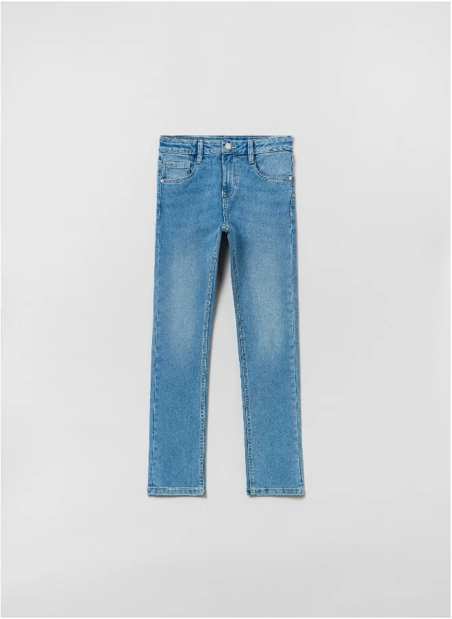 او في اس Five-pocket, straight-fit jeans