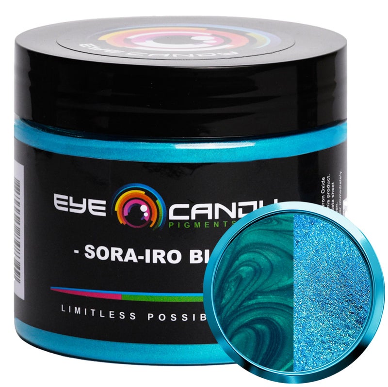 Eye Candy Premium Mica Powder Pigment â€œSora-IRO Blueâ€ (50g) Multipurpose DIY Arts and Crafts Additive | Woodworking, Epoxy, Resin, Paint, Soap, Nail Polish, Lip Balm (Sora-IRO Blue, 50G) - Image 1