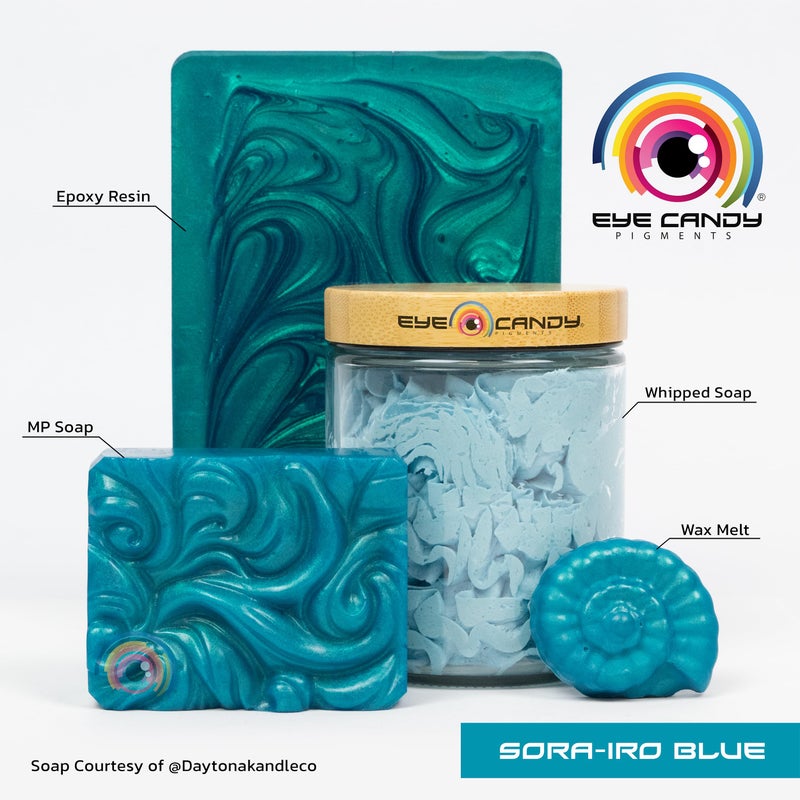 Eye Candy Premium Mica Powder Pigment â€œSora-IRO Blueâ€ (50g) Multipurpose DIY Arts and Crafts Additive | Woodworking, Epoxy, Resin, Paint, Soap, Nail Polish, Lip Balm (Sora-IRO Blue, 50G) - Image 2
