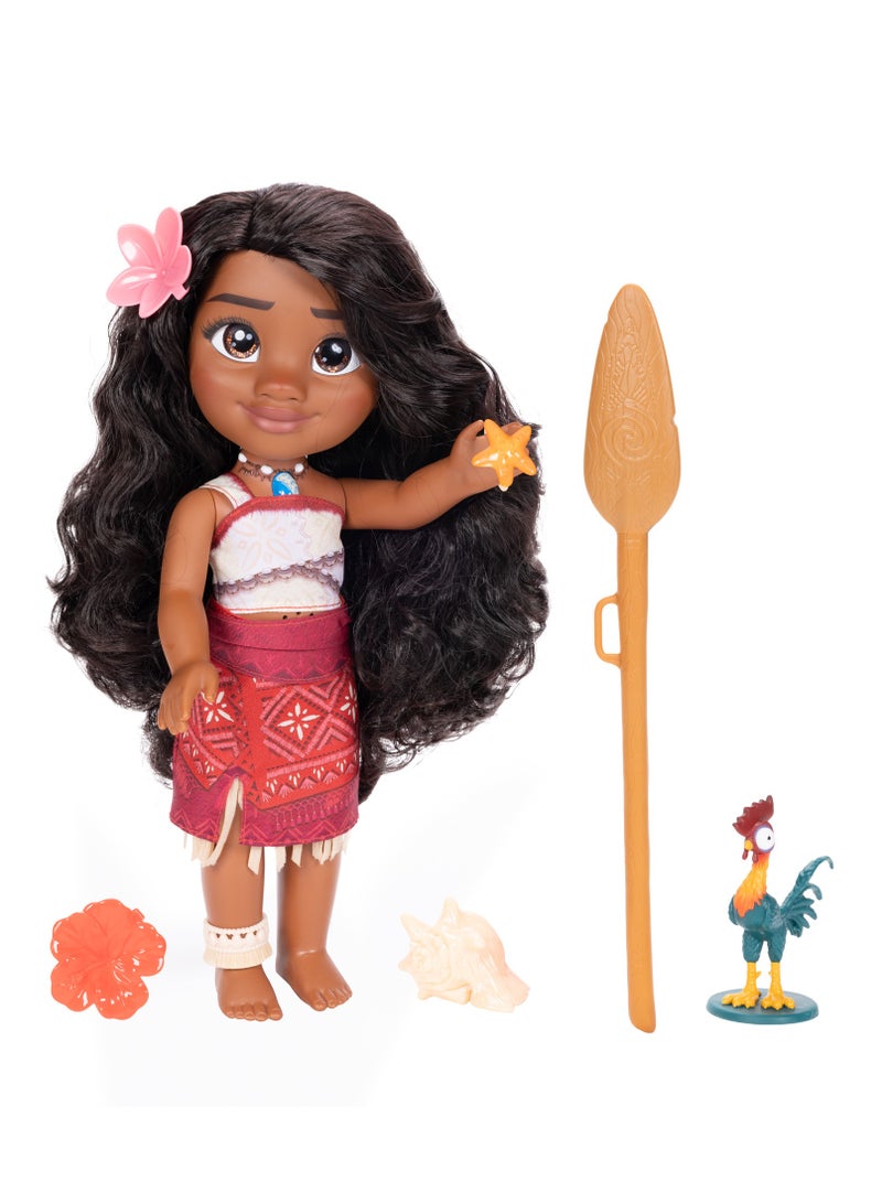 Disney Princess موانا 2 صديقتي المغنية 14 بوصة، تعمل بالبطارية | دمية تفاعلية | دمية أزياء | دمية قابلة للجمع | لعب تمثيلي | تنكر | هدية للأطفال - Image 1