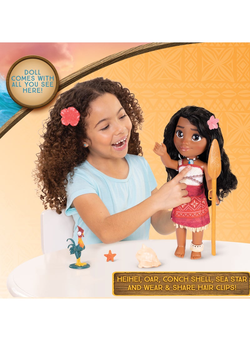 Disney Princess موانا 2 صديقتي المغنية 14 بوصة، تعمل بالبطارية | دمية تفاعلية | دمية أزياء | دمية قابلة للجمع | لعب تمثيلي | تنكر | هدية للأطفال - Image 3