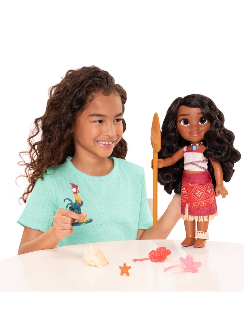 Disney Princess موانا 2 صديقتي المغنية 14 بوصة، تعمل بالبطارية | دمية تفاعلية | دمية أزياء | دمية قابلة للجمع | لعب تمثيلي | تنكر | هدية للأطفال - Image 2