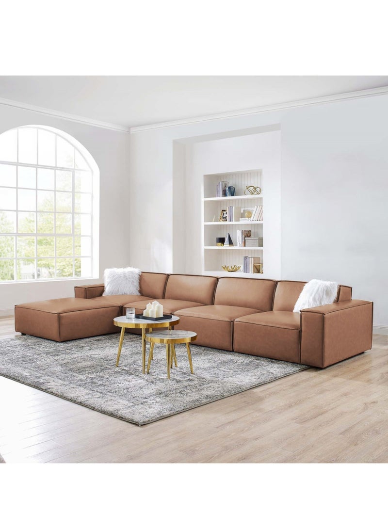 Karnak Hampton 4 Seater Sectional Sofa – Brown