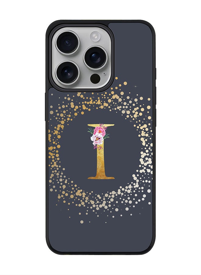 Stylizedd For iPhone 16 Pro Case [Compatible with MagSafe] Slim Magnetic cover Phone Case iPhone 16 Pro -Custom Monogram Floral - I (Grey ) - Image 1